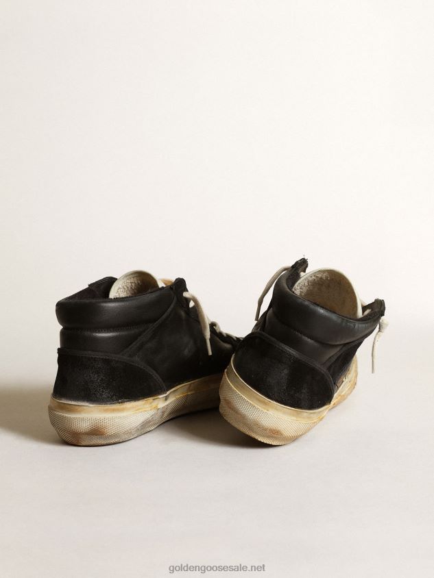 Mid Star in black nappa and suede with white leather star FN20N659 Men Golden Goose