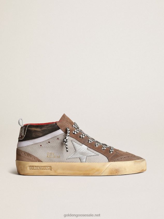 Mid Star in mesh and suede with a silver leather star FN20N642 Men Golden Goose