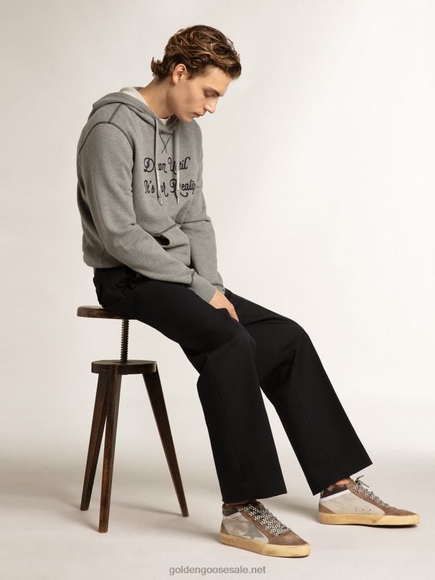 Mid Star in mesh and suede with a silver leather star FN20N642 Men Golden Goose
