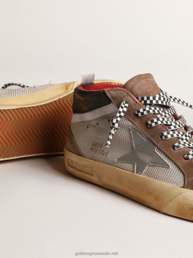 Mid Star in mesh and suede with a silver leather star FN20N642 Men Golden Goose