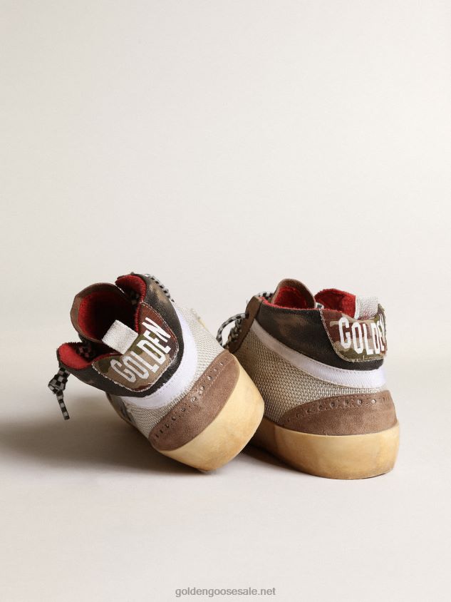 Mid Star in mesh and suede with a silver leather star FN20N642 Men Golden Goose