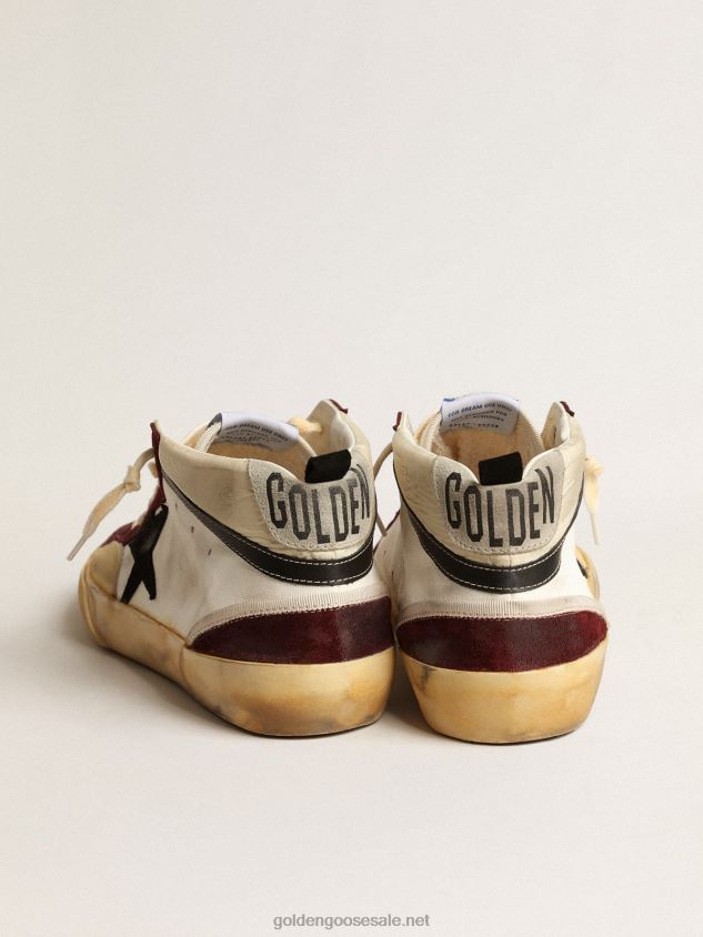 Mid Star in nappa with black suede star and wine-red inserts FN20N605 Men Golden Goose