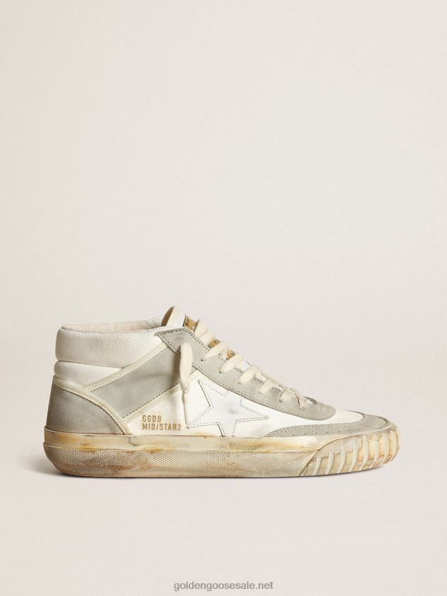 Mid Star with ice-gray suede inserts and white star FN20N660 Men Golden Goose