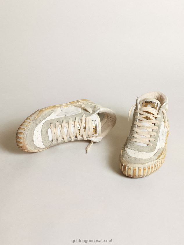 Mid Star with ice-gray suede inserts and white star FN20N660 Men Golden Goose