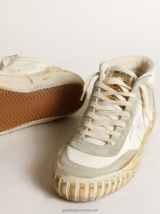 Mid Star with ice-gray suede inserts and white star FN20N660 Men Golden Goose