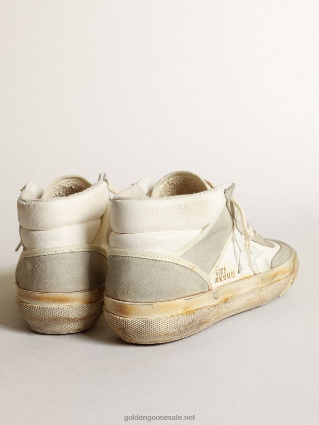Mid Star with ice-gray suede inserts and white star FN20N660 Men Golden Goose