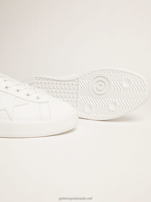 White Purestar sneakers with fluorescent orange heel tab FN20N553 Men Golden Goose