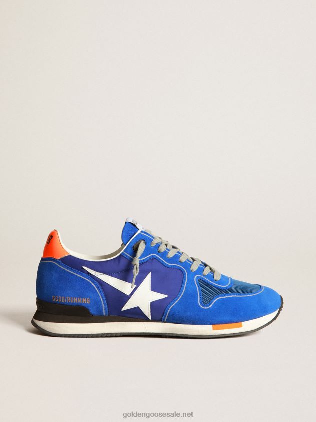 Electric blue Running sneakers with white star FN20N583 Men Golden Goose