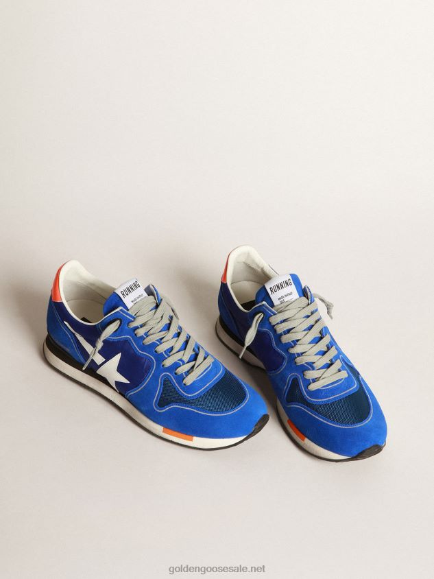 Electric blue Running sneakers with white star FN20N583 Men Golden Goose