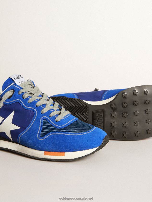 Electric blue Running sneakers with white star FN20N583 Men Golden Goose