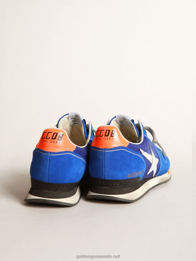 Electric blue Running sneakers with white star FN20N583 Men Golden Goose