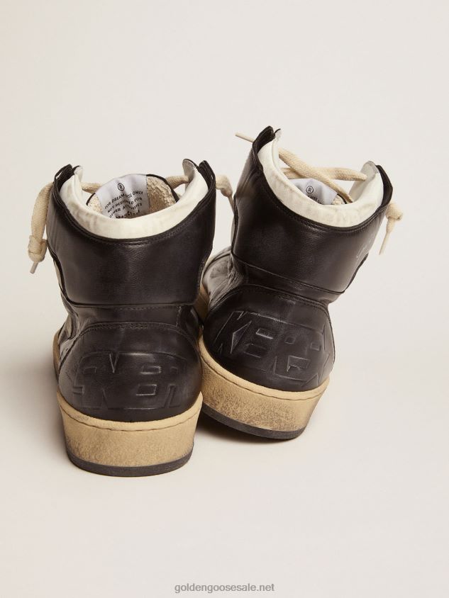 Sky-Star sneakers in black nappa leather with white nappa-leather star FN20N550 Men Golden Goose