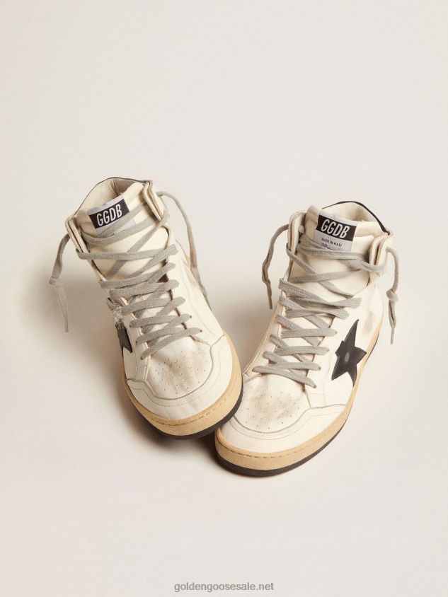 Sky-Star sneakers with signature on the ankle and black leather inserts FN20N542 Men Golden Goose