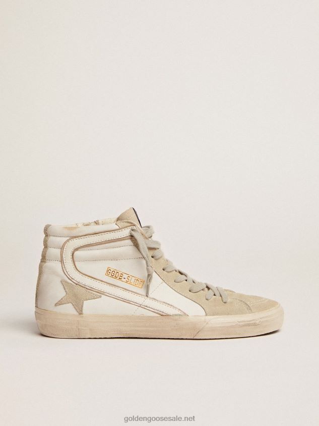 White Slide sneakers in leather and suede FN20N528 Men Golden Goose