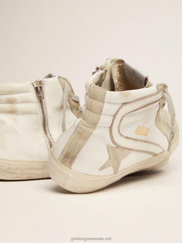 White Slide sneakers in leather and suede FN20N528 Men Golden Goose