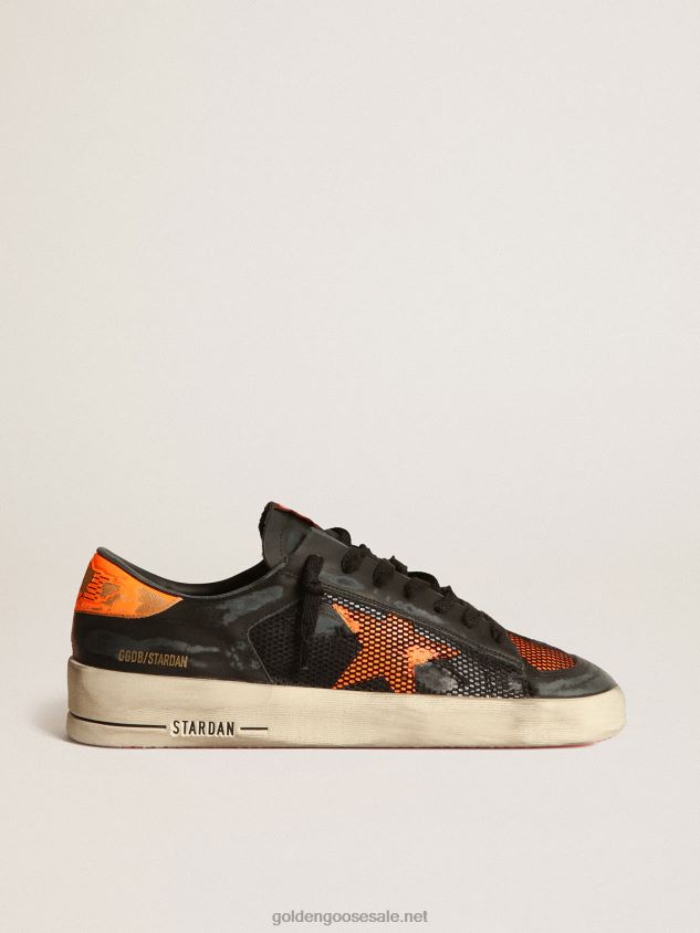 Black and orange Stardan sneakers FN20N544 Men Golden Goose