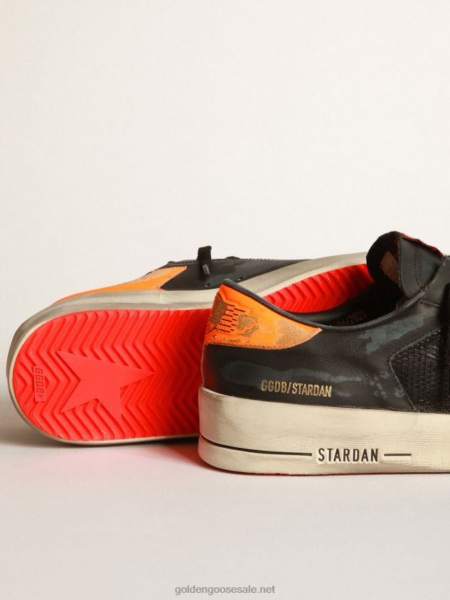 Black and orange Stardan sneakers FN20N544 Men Golden Goose