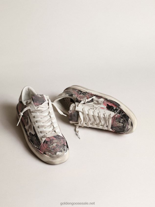 Stardan LAB in leather with all-over multicolored paint splatters FN20N674 Men Golden Goose