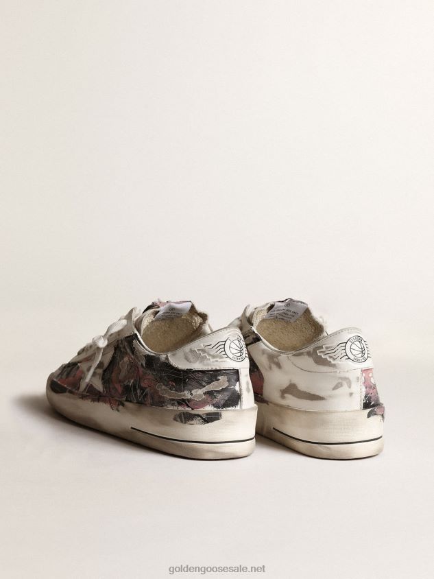 Stardan LAB in leather with all-over multicolored paint splatters FN20N674 Men Golden Goose