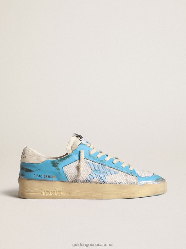 Stardan LAB in light blue nappa leather and white mesh FN20N612 Men Golden Goose