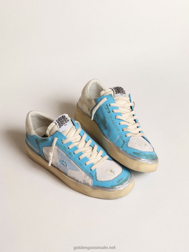 Stardan LAB in light blue nappa leather and white mesh FN20N612 Men Golden Goose