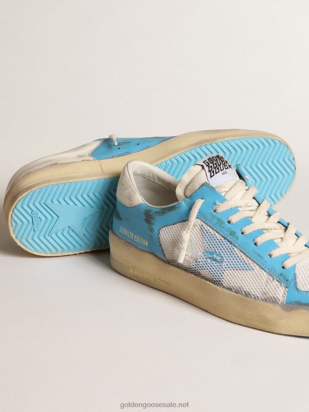 Stardan LAB in light blue nappa leather and white mesh FN20N612 Men Golden Goose