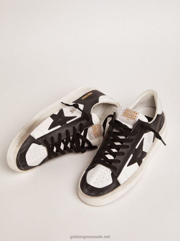 Stardan sneakers in black and white leather FN20N569 Men Golden Goose