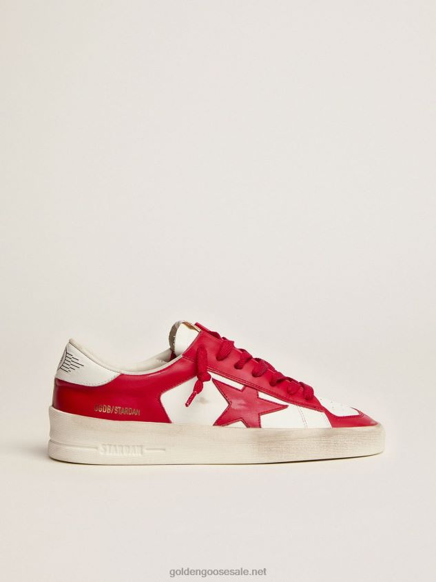 Stardan sneakers in red and white leather FN20N586 Men Golden Goose