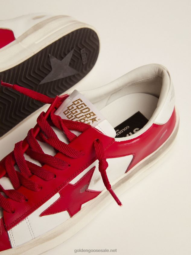 Stardan sneakers in red and white leather FN20N586 Men Golden Goose