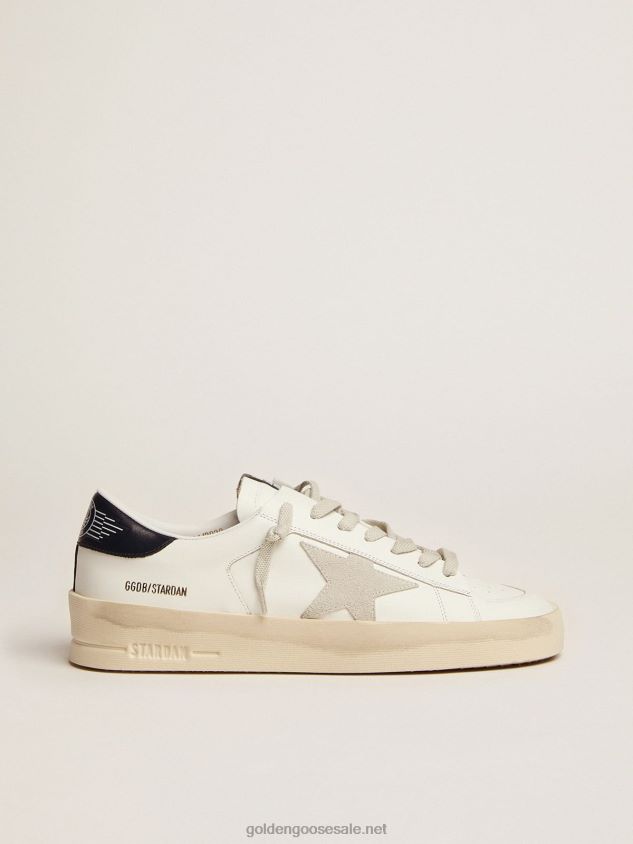 Stardan sneakers with ice-gray suede star and glossy black leather heel tab FN20N509 Men Golden Goose