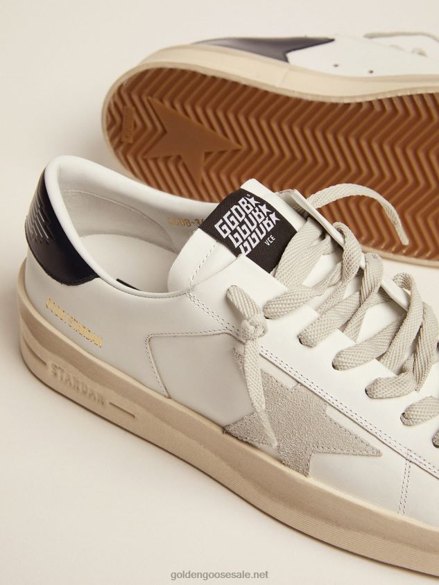 Stardan sneakers with ice-gray suede star and glossy black leather heel tab FN20N509 Men Golden Goose