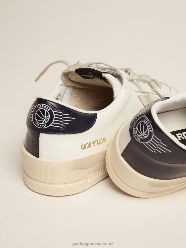 Stardan sneakers with ice-gray suede star and glossy black leather heel tab FN20N509 Men Golden Goose