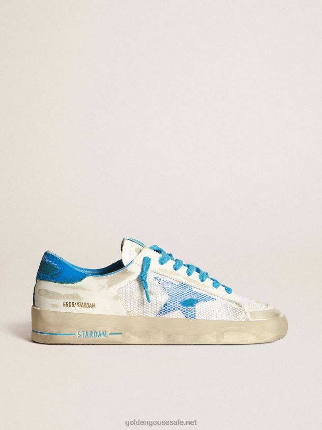White and light blue Stardan sneakers FN20N548 Men Golden Goose