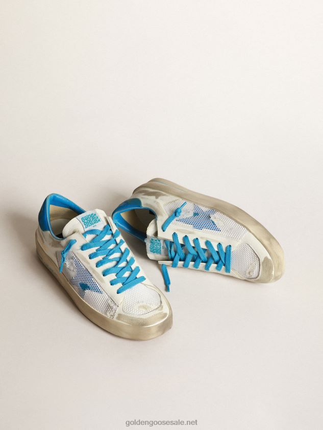White and light blue Stardan sneakers FN20N548 Men Golden Goose