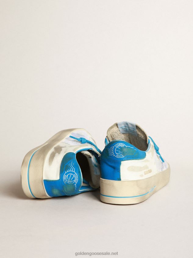 White and light blue Stardan sneakers FN20N548 Men Golden Goose