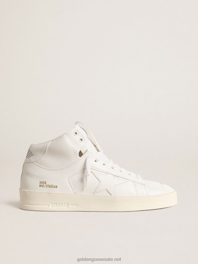bio-based Mid-Stardan with white star and heel tab FN20N630 Men Golden Goose