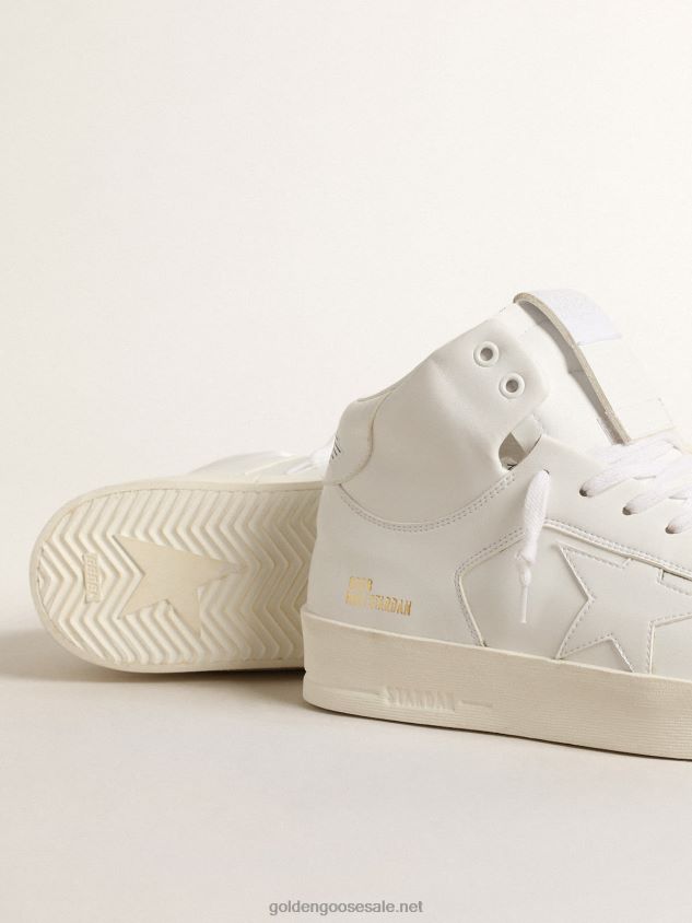 bio-based Mid-Stardan with white star and heel tab FN20N630 Men Golden Goose