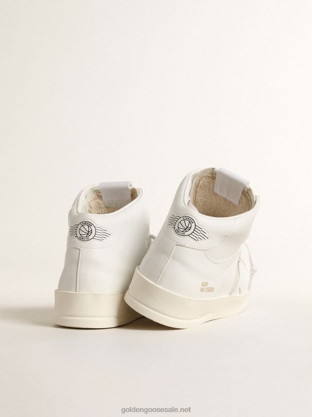 bio-based Mid-Stardan with white star and heel tab FN20N630 Men Golden Goose