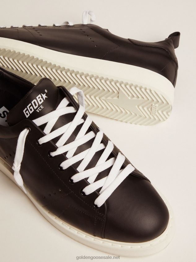 Starter sneakers in total black leather FN20N525 Men Golden Goose