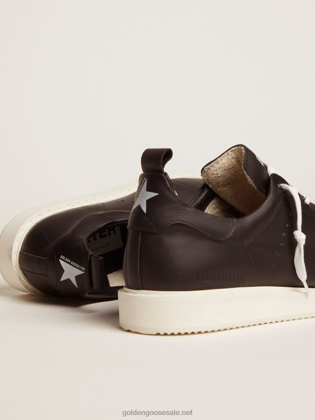Starter sneakers in total black leather FN20N525 Men Golden Goose