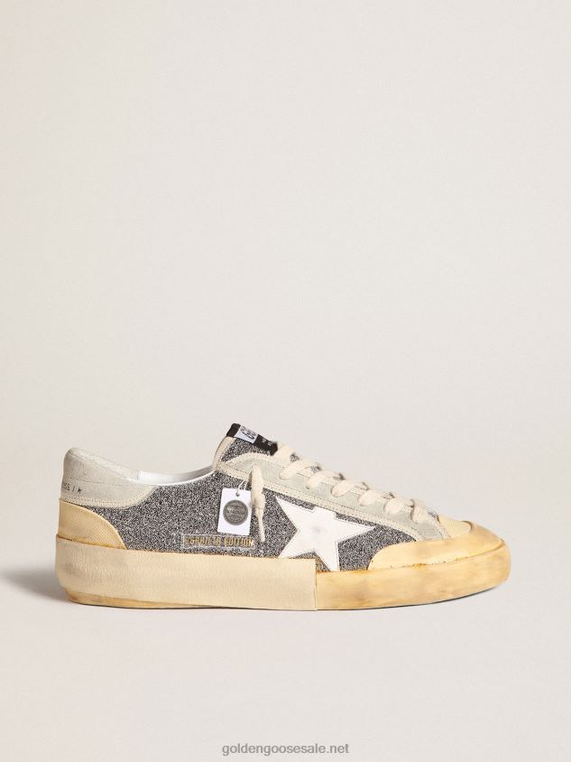 Super-Star LAB with white star and Swarovski glitter upper FN20N603 Men Golden Goose