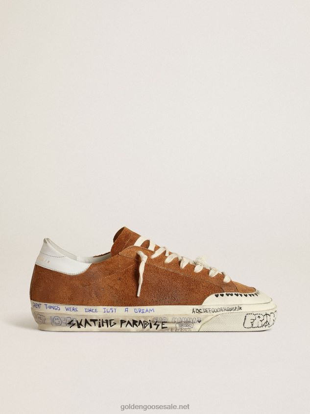 Super-Star Penstar LTD in suede with a perforated star FN20N606 Men Golden Goose
