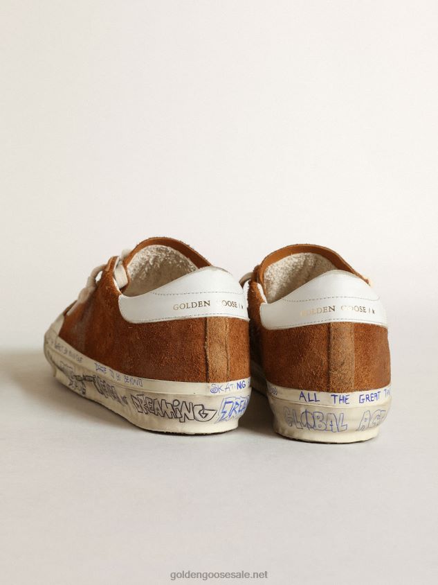 Super-Star Penstar LTD in suede with a perforated star FN20N606 Men Golden Goose