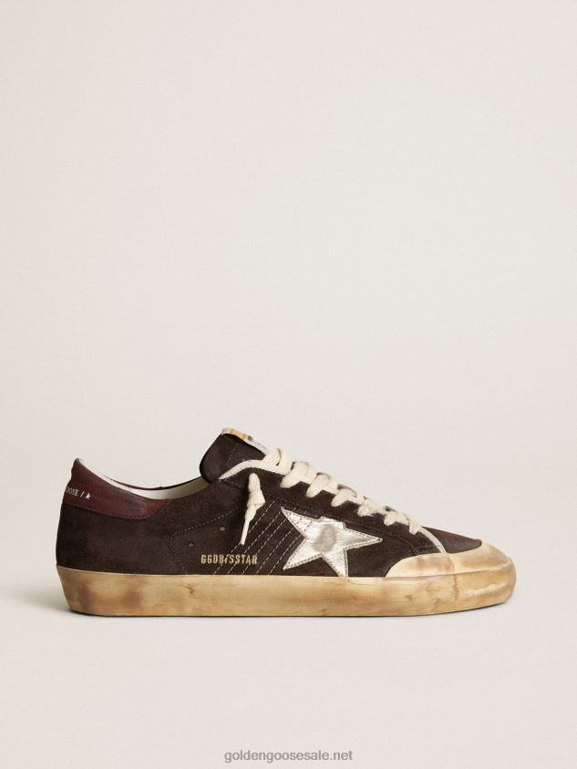 Super-Star Penstar in brown suede with a platinum star FN20N622 Men Golden Goose