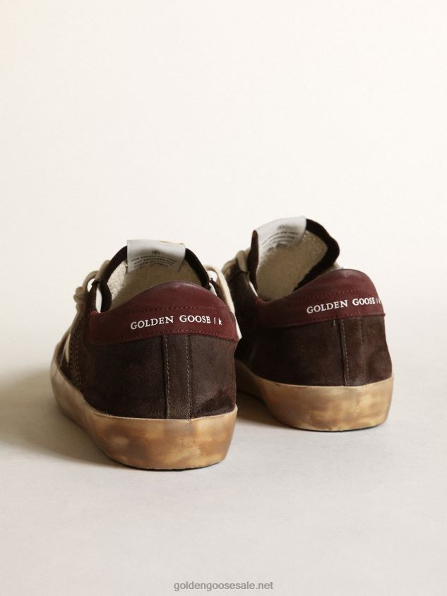 Super-Star Penstar in brown suede with a platinum star FN20N622 Men Golden Goose