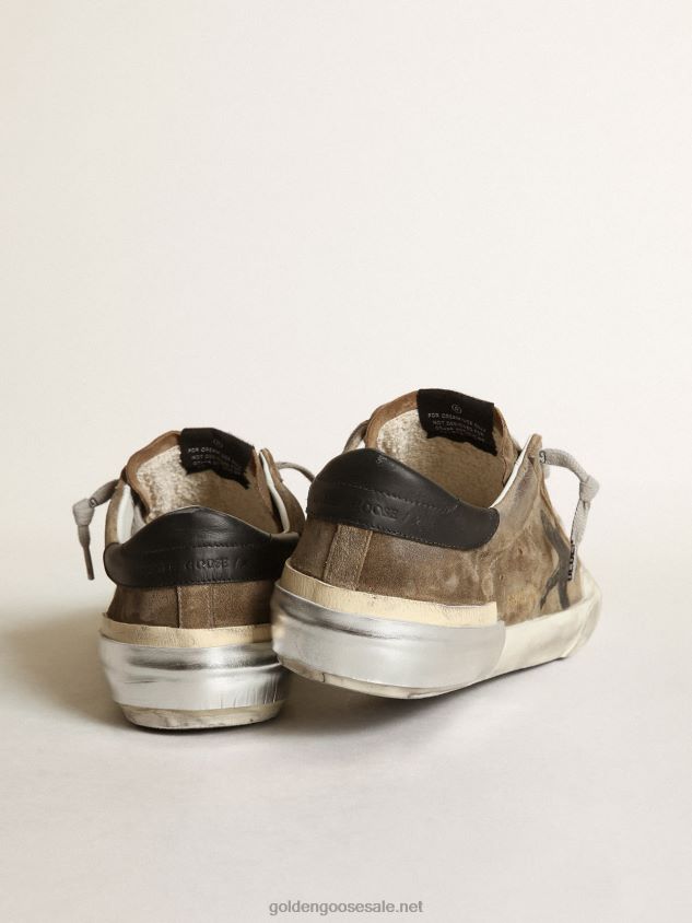 Super-Star in military-green suede with screen-printed star FN20N685 Men Golden Goose