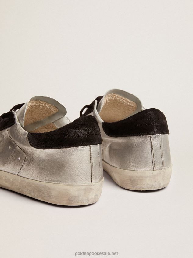 Super-Star sneakers in silver leather with contrasting inserts FN20N624 Men Golden Goose
