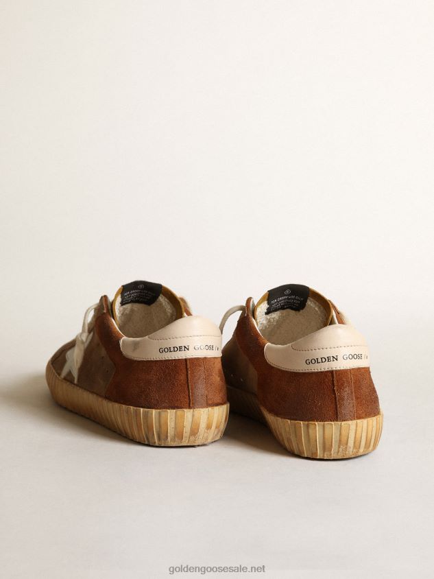 Super-Star sneakers in tobacco and brown suede with white leather star FN20N543 Men Golden Goose