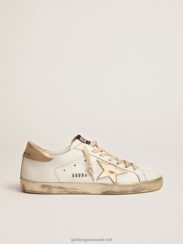 Super-Star sneakers with gold sparkle foxing and metal stud lettering FN20N623 Men Golden Goose