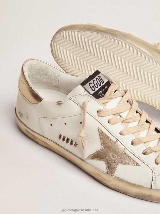 Super-Star sneakers with gold sparkle foxing and metal stud lettering FN20N623 Men Golden Goose